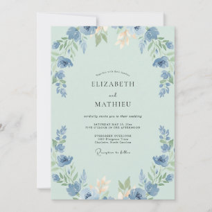 Invitación Boda de Peonía Cielo de Acenoria