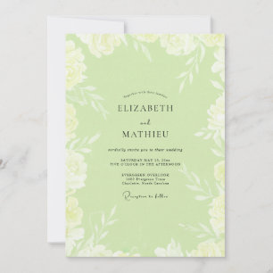 Invitación Boda de Peonía Pistacho