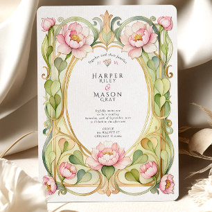 Invitación Boda de Peonía Rosa