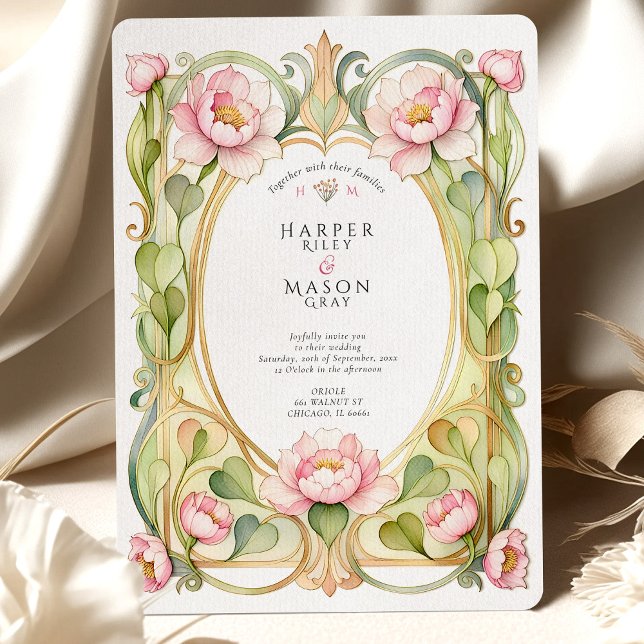Invitación Boda de Peonía Rosa (Subido por el creador)