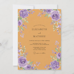 Invitación Boda de Peonía Violeta y Miel