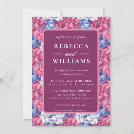 Invitación Boda de peonías de hermosa naturaleza