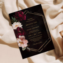 Boda de Peonías Florales Rosa Rubor Borgoña Malhum