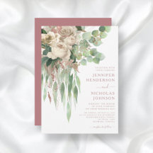 Boda de peonías florales rosadas elegantes