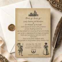 Boda de pergamino falso renacentista medieval