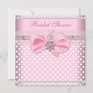 Invitación Boda de perla de Pearl Lace en punto rosado