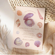 Boda de perlas acuarelas de verano del Océano