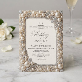 Invitación Boda de Perlas Elegantes