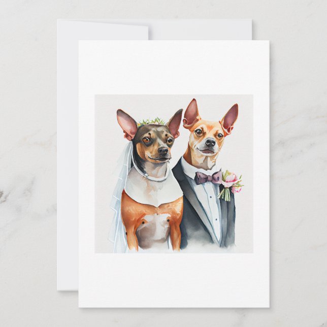 Invitación boda de perro (Anverso)