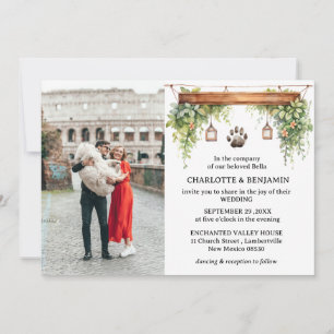 Invitación Boda de perro con 2 fotos personalizadas