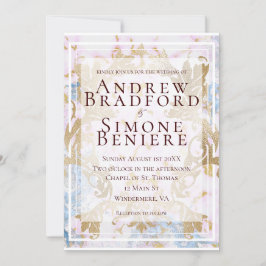Invitación Boda de Personalizable de Rococo