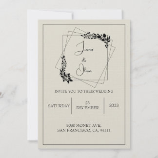 Invitación boda de Personalizable "Diciembre de la Historia d