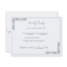 Boda de Personalizable "Noviembre Elegancia" RSVP
