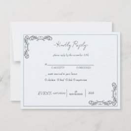 Invitación Boda de Personalizable "Noviembre Elegancia" RSVP