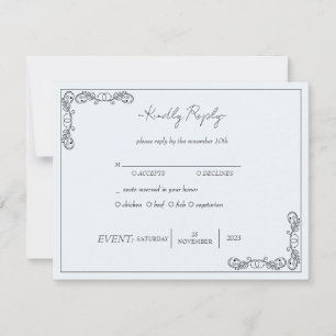 Invitación Boda de Personalizable "Noviembre Elegancia" RSVP