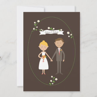 Invitación Boda de personalizado de la pareja (Blonde & Brune