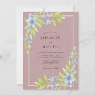 Invitación Boda de Pétalo de Periwinkle Mauve Suave