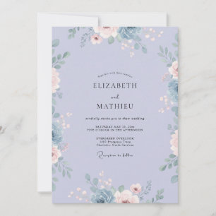 Invitación Boda de Pétalo Suave de Vinca