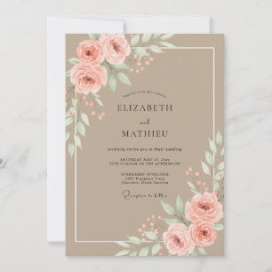 Invitación Boda de Pétalos de Melocotón Sandy