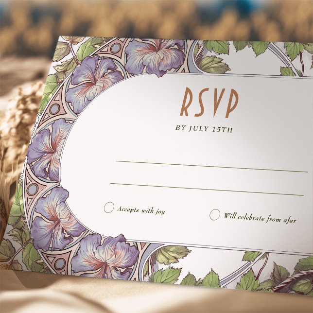 Invitación Boda de Petunia Púrpura RSVP Insertar Nouveau de é (Subido por el creador)