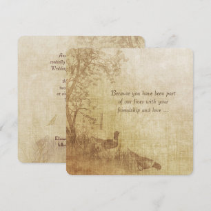 Invitación Boda de Pheasant de Otoño Vow Renovación
