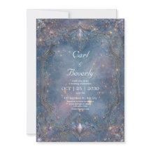 Boda de Piedra Preciosa Dorada Azul Celestial Barr