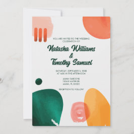 Invitación Boda de pincel mínimo moderno