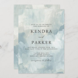 Invitación Boda de pinceladas de pinceladas artisticas de col