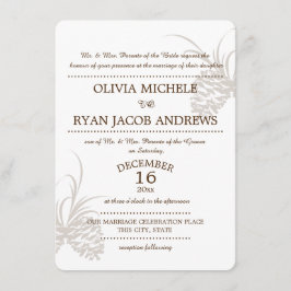 Invitación Boda de Pine Cone Silhouette