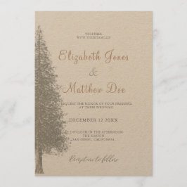 Invitación Boda de pino de invierno de montaña rusa