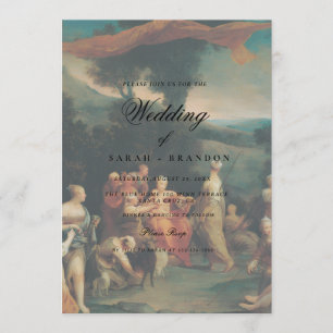 Invitación Boda de pintura clásica antigua elegante