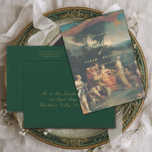 Invitación Boda de pintura clásica antigua elegante