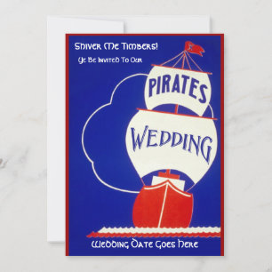 Invitación Boda de piratas