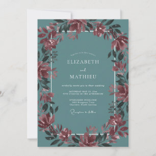 Invitación Boda de Pizarra de Vid Marrón