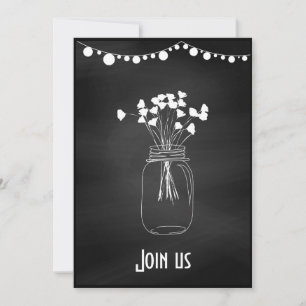 Invitación Boda de pizarra moderna personalizable