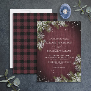 Invitación Boda de plástico de madera de color ruidoso platea