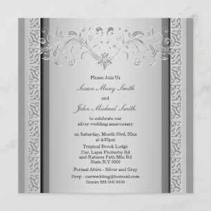 Invitación Boda de plata aniversario celta floral