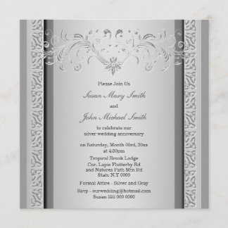 Invitación Boda de plata aniversario celta floral