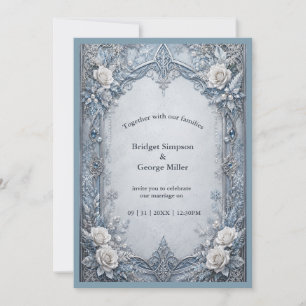 Invitación Boda de plata de invierno gótico medieval