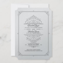 Boda de plata metálica de Regencia Vintage