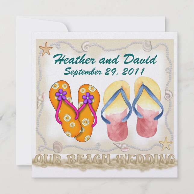 Invitación Boda de playa (Anverso)
