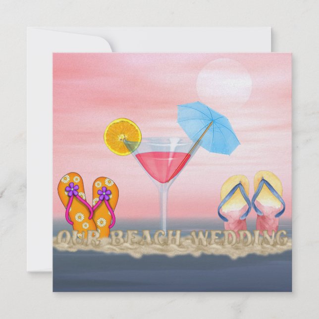 Invitación Boda de playa (Anverso)