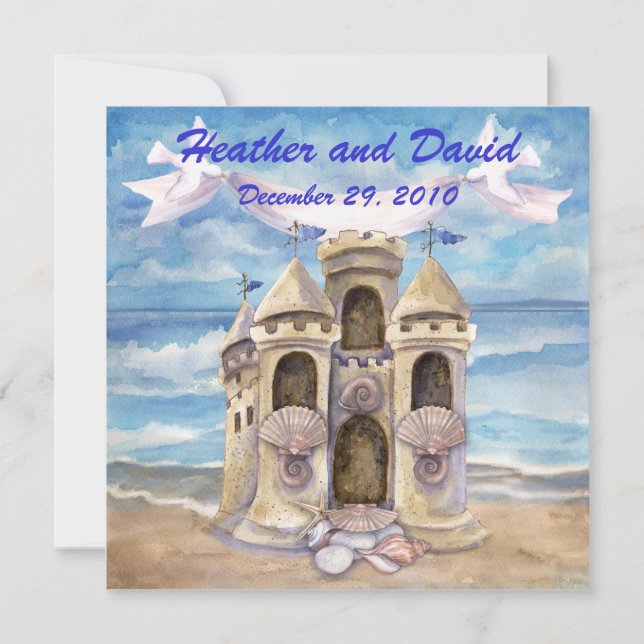 Invitación Boda de playa (Anverso)