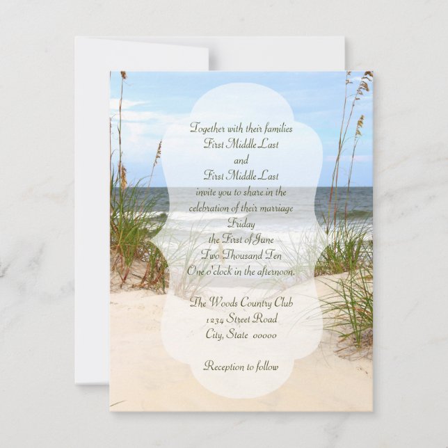 Invitación Boda de playa (Anverso)