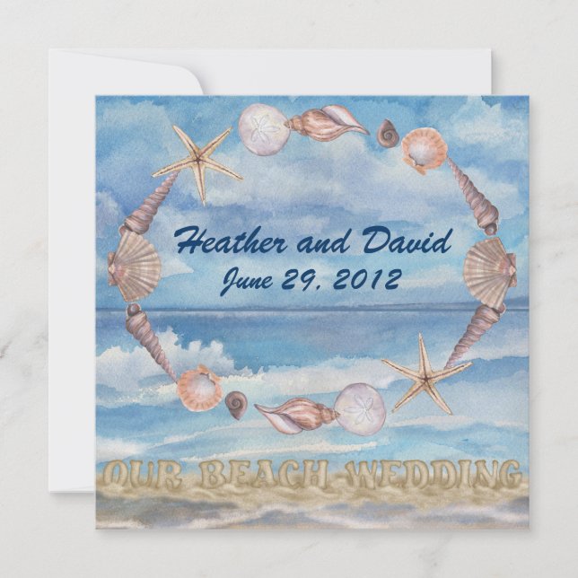 Invitación Boda de playa (Anverso)