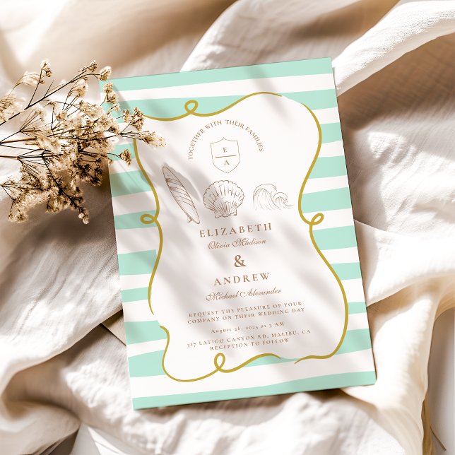 Invitación Boda de playa a rayas (Subido por el creador)