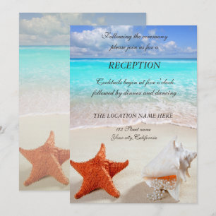 Invitación Boda de Playa Caracoles Recepción