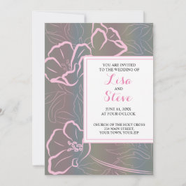 Invitación Boda de playa con hibisco tropical