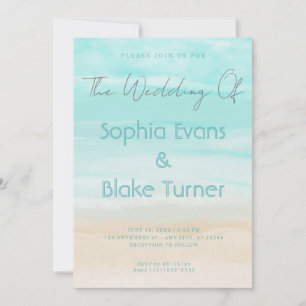 Invitación Boda de playa de abstracto moderno