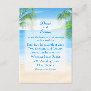 Invitación Boda de playa de ensueño